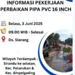 Perbaikan Pipa PVC Perumda di Desa Silarang, Dafar Wilayah Terdampak