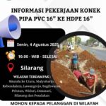 Penting! PDAM Pemalang Ganti Pipa di Silarang, Cek Wilayah Terdampak