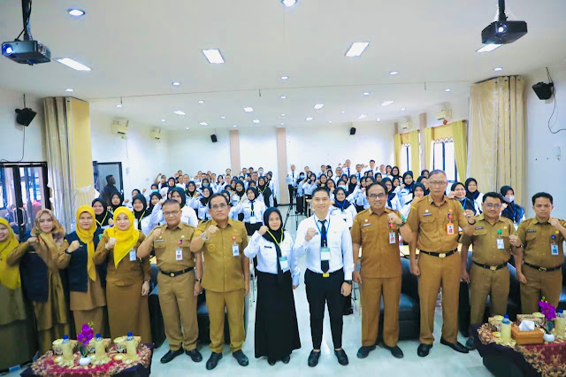 PPPK Berphoro Bersama Dengan Bupati Hulu Sungai Utara usai Pembukaan acara Orientasi PPPK JSU