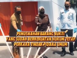 Kajari Pemalang Rina Idawani Musnahkan Barang Bukti dari 41 Perkara Inkracht Van Gaewijsde Tahun 2025