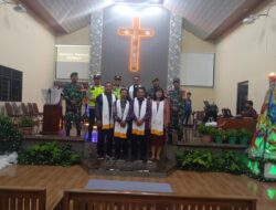 Jamin Keamanan Ibadah, Koramil 10/Moga Bersama Tim Gabungan Kawal Malam Natal di GKJ Moga