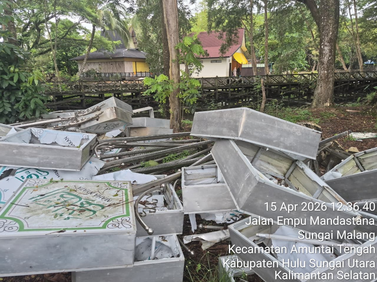 Dinas Perkim HSU akui amankan Tiang Asmaul Husna untuk antisipasi kalau hilang, tiang Asmaul Husna diletakan di Kantor Perkim