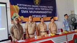 Bentuk Siswa Berkarakter dan Disiplin, SMK Muhammadiyah 1 Pemalang Sosialisasi Tata Tertib serta PTQ