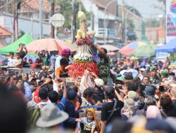 Meriah! Rebutan Gunungan Bawang Merah 8 Meter di Brebes Sabet Rekor ORI