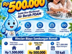 Promo Akhir Tahun Tirta Mulia Pemalang, Pasang PDAM Cuma Rp500Ribu