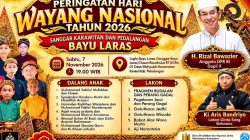 Lestarikan Warisan Budaya, Rizal Bawazier Gelar Pagelaran Wayang Kulit Peringatan Hari Wayang Nasional 2026 2 Wayang Kulit dalam rangka Peringatan Hari Wayang Nasional 2026.Tanggal 7 November 2026 mulai ja.heic